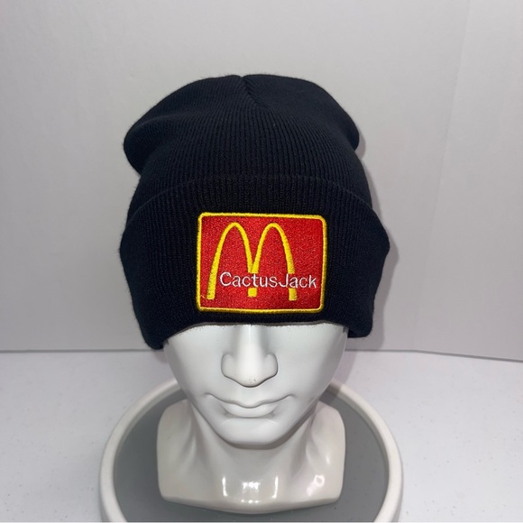 Beanie | Travis Scott Black McDonald’s Cap I’m Lovin it Musician Collectors Item - Picture 3 of 3